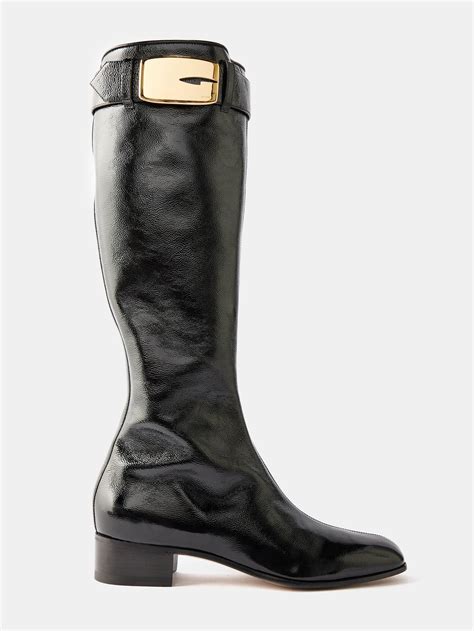 gucci g buckle rectangular|Gucci buckle boots.